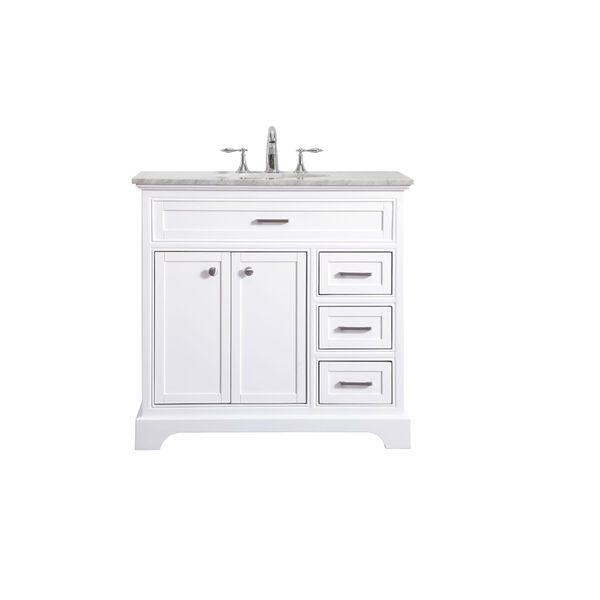 Americana White 36-Inch Vanity Sink Set, image 1