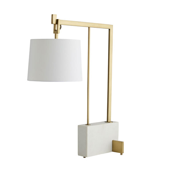 Ray Antique Brass One-Light Table Lamp, image 1