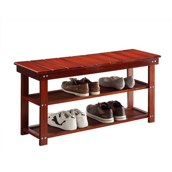 Oxford Cherry Utility Mudroom Bench, image 2