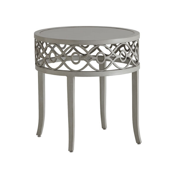 Silver Sands Soft Gray Round End Table, image 1