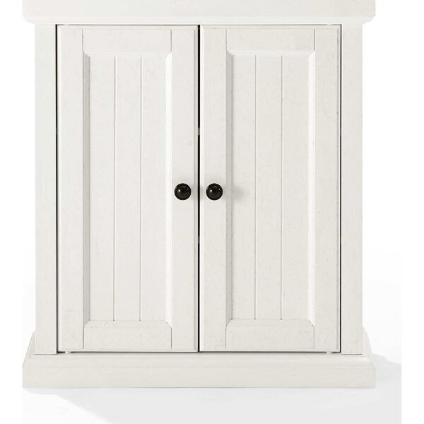 Seaside Distressed White Wall Cabinet, image 3