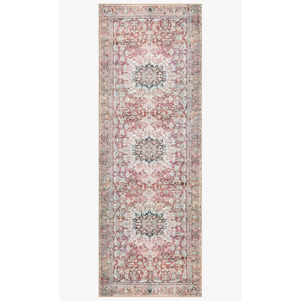 Wynter Tomato and Teal Rectangular: 5 Ft. x 7 Ft. 6 In. Area Rug, image 3