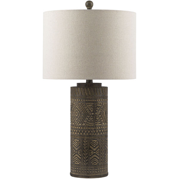 Imelde Brown and Beige 27-Inch Table Lamp, image 1