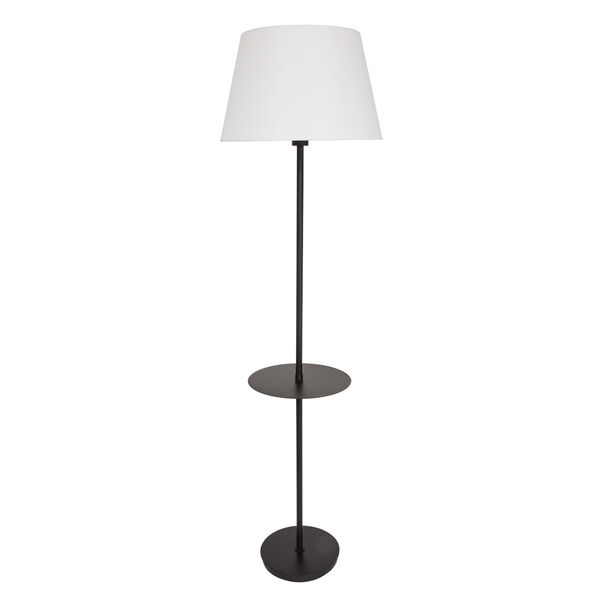 Vernon Black Three-Light Floor Lamp with Table, image 1