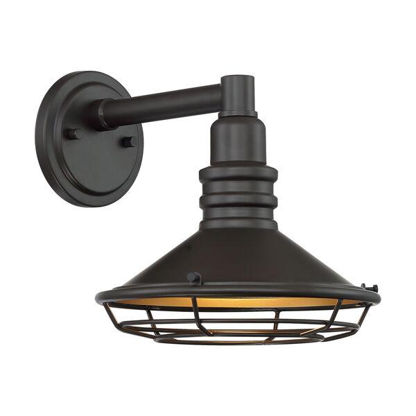 Blue Harbor Dark Bronze and Gold 10-Inch One-Light Outdoor Wall Mount, image 2