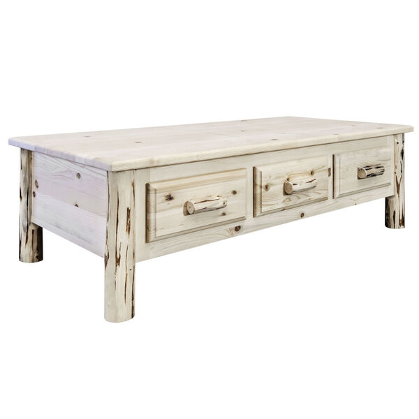 Montana Natural Coffee Table with Six Drawers, image 1