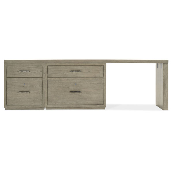 Linville Falls Smoked Gray 96-Inch Desk with File and Lateral File, image 4