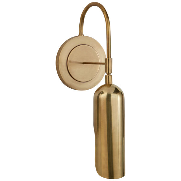 Lucien Functional Wall Light in Antique-Burnished Brass by Kelly Wearstler, image 1
