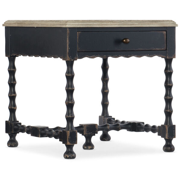 Ciao Bella Black 24-Inch Rectangular End Table, image 1