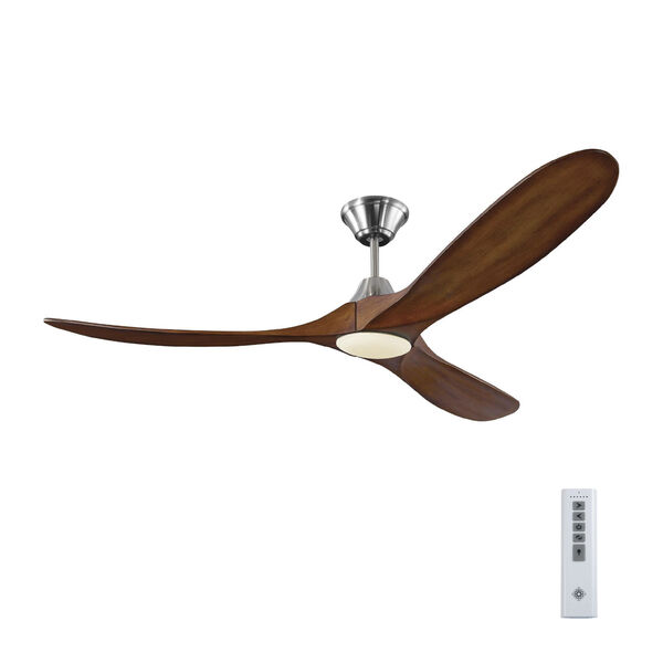 Maverick Brushed Steel Koa 60-Inch LED Ceiling Fan, image 4