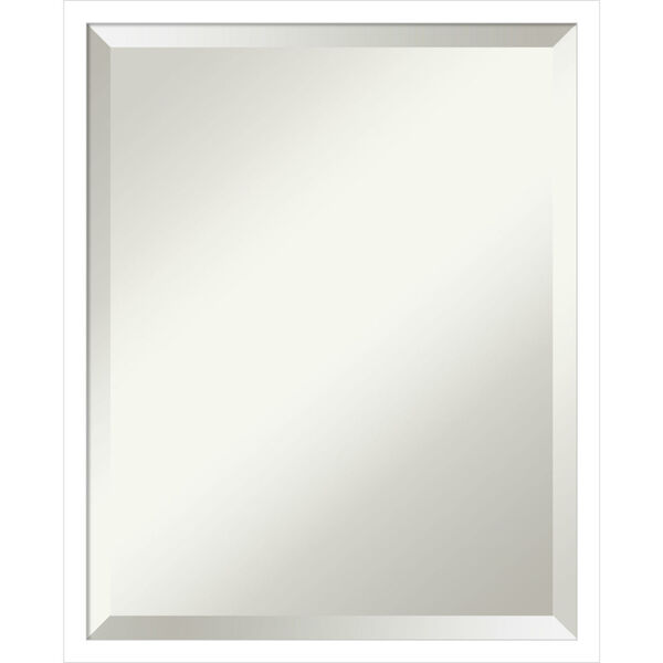 Svelte White 17W X 21H-Inch Bathroom Vanity Wall Mirror, image 1