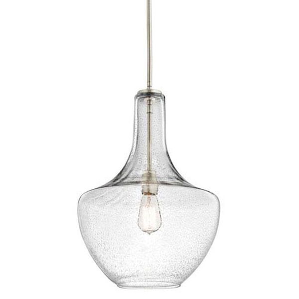 Nicholson Olde Bronze One-Light Pendant with Clear Seeded Glass, image 1