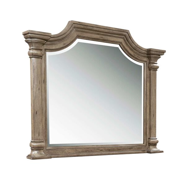 Garrison Cove Natural Mirror with Shaped Crown Molding, image 2
