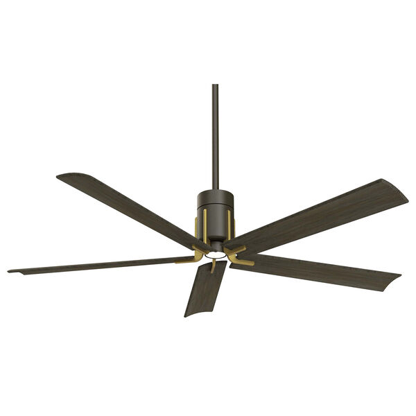 Clean Oil Rubbed Bronze and Toned Brass LED Ceiling Fan, image 1
