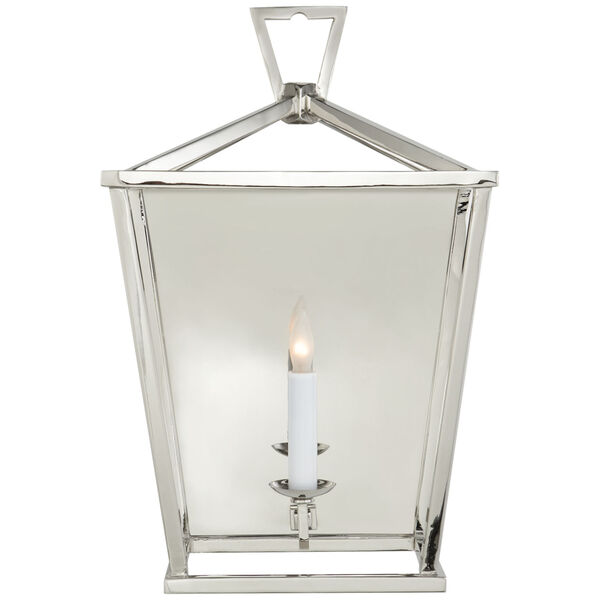 Darlana Wall Lantern in Polished Nickel by Chapman and Myers, image 1