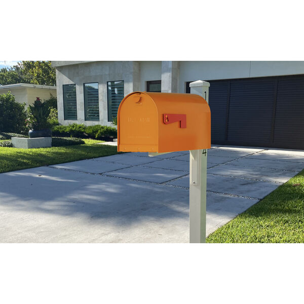 Rigby Orange Curbside Mailbox and Post, image 5