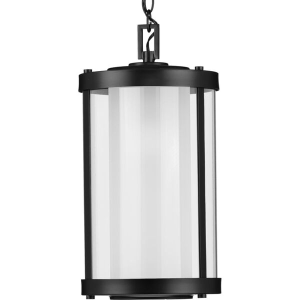 Irondale Matte Black 10-Inch One-Light Outdoor Pendant with Clear Shade, image 1