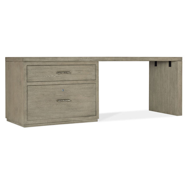 Linville Falls Smoked Gray 84-Inch Desk with Lateral File, image 1