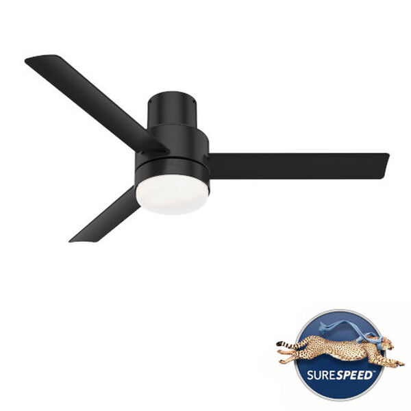 Gilmour Matte Black 52-Inch Low Profile Ceiling Fan with LED Light Kit and Handheld Remote, image 3
