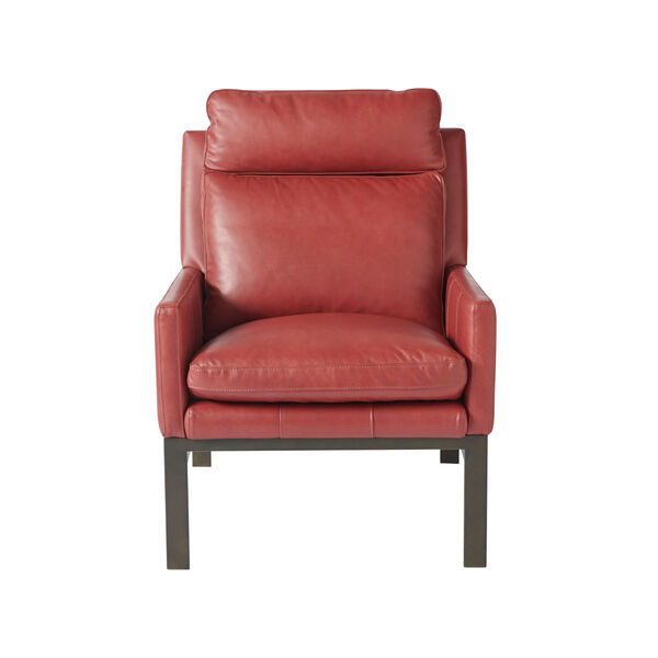 Scarlet Red and Black Accent Chair, image 1