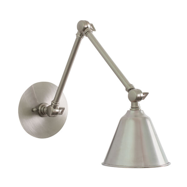 Library Satin Nickel One-Light LED Wall Sconce, image 1