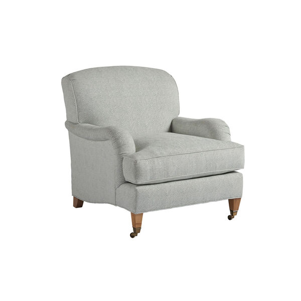 Upholstery Gray Sydney Chair With Brass Caster, image 1