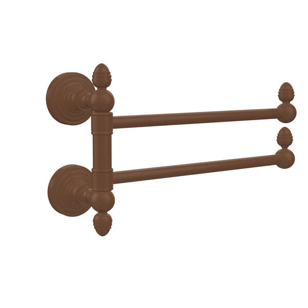 Waverly Place Collection 2 Swing Arm Towel Rail, Antique Bronze, image 1