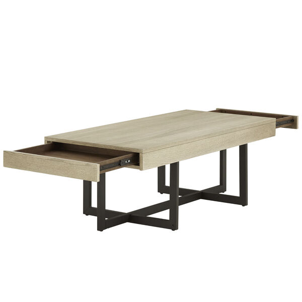 Hunter White Coffee Table with Two Drawer, image 2
