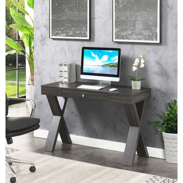Newport Weathered Gray One-Drawer Desk, image 2
