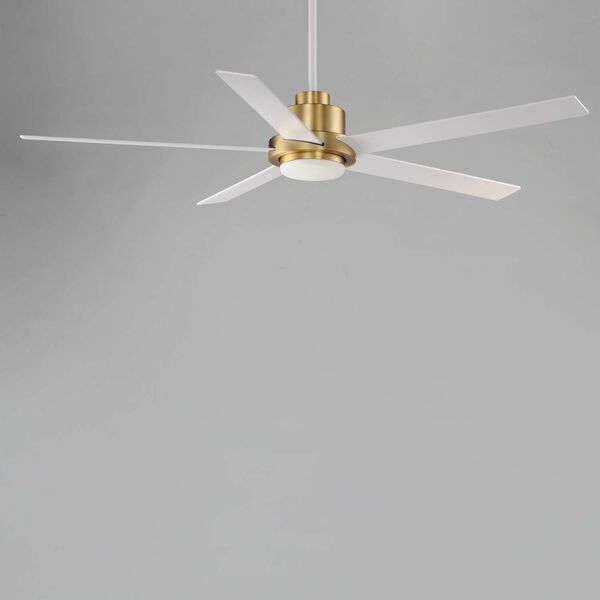 Daisy Natural Aged Brass One-Light Ceiling Fan, image 3