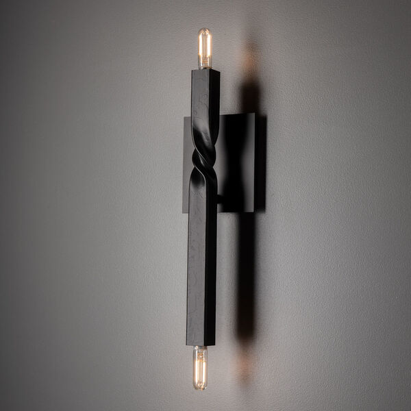 Helix Black Two-Light Wall Sconce, image 3
