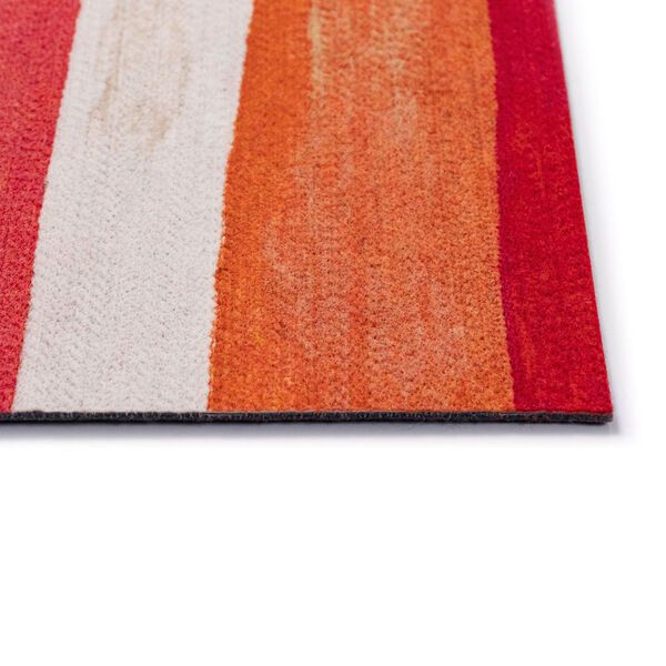 Visions II Red Painted Stripes Indoor/Outdoor Rug, image 5