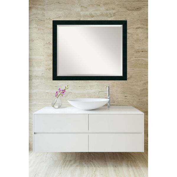Satin Black 31 x 25-Inch Large Vanity Mirror, image 4