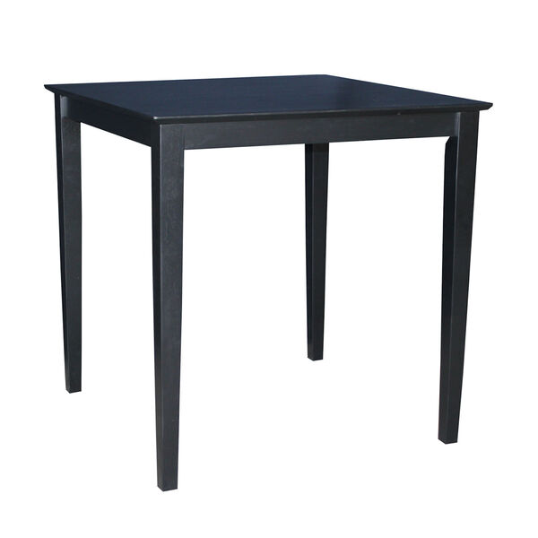 Black 36-Inch Counter Height Table with Four Counter Stool, Five-Piece, image 3