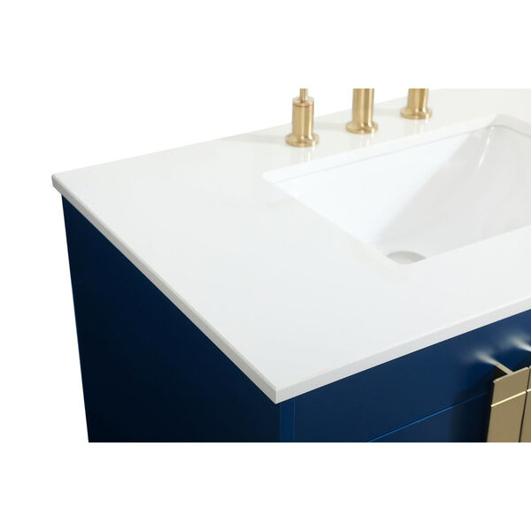 Eugene Blue 36-Inch Single Bathroom Vanity, image 4