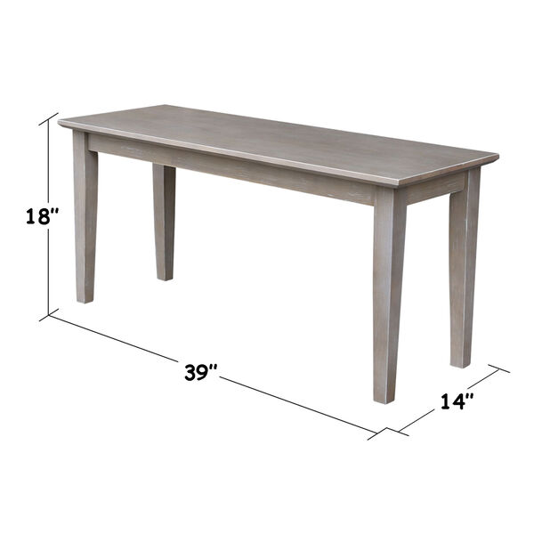 Shaker Styled Bench in Washed Gray Taupe, image 5