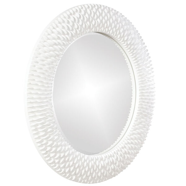 Bergman Glossy White Round Mirror, image 2