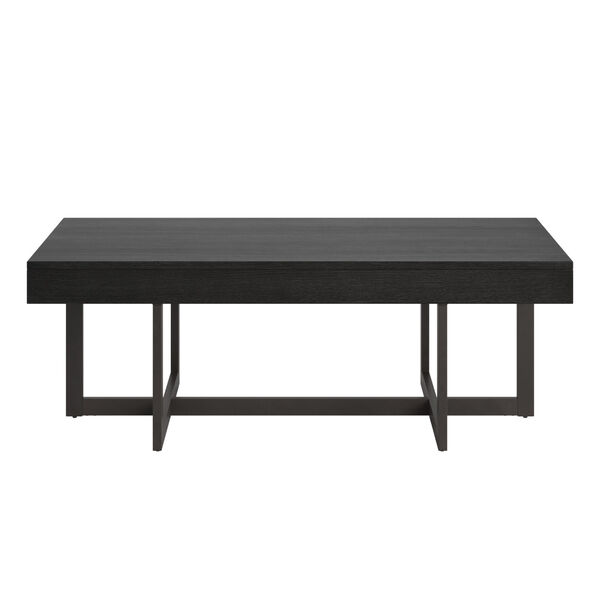 Hunter Black Coffee Table with Two Drawer, image 3