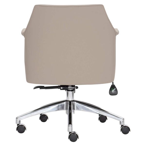 Tiemann Taupe, Black and Stainless Steel Office Chair, image 4