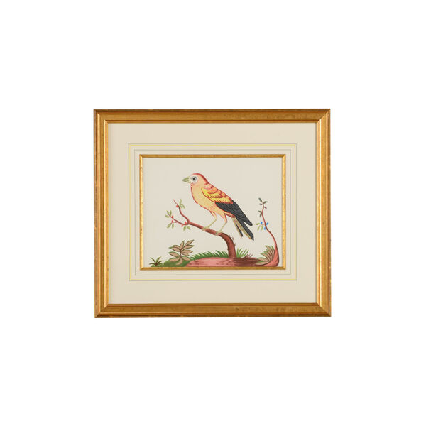 Yellow Wing Bird Red Berry Wall Art, image 1