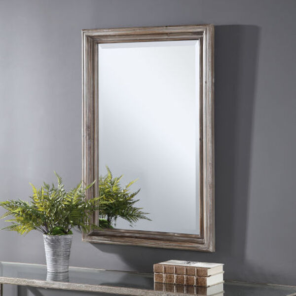 Fielder Distressed 25-Inch Rectangular Wall Mirror, image 1