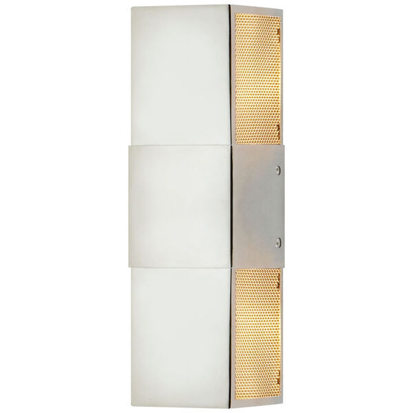 Bowery Wall Sconce in Polished Nickel with Mesh Diffuser by Clodagh, image 1