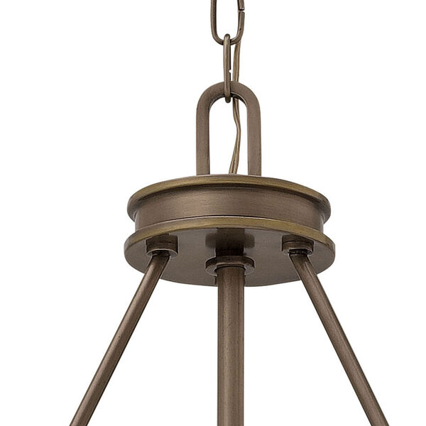 Collier Light Oiled Bronze 22-Inch Four-Light Inverted Pendant, image 3