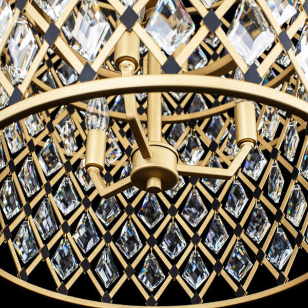 Windsor French Gold Matte Black Seven-Light Two-Tier Chandelier, image 3