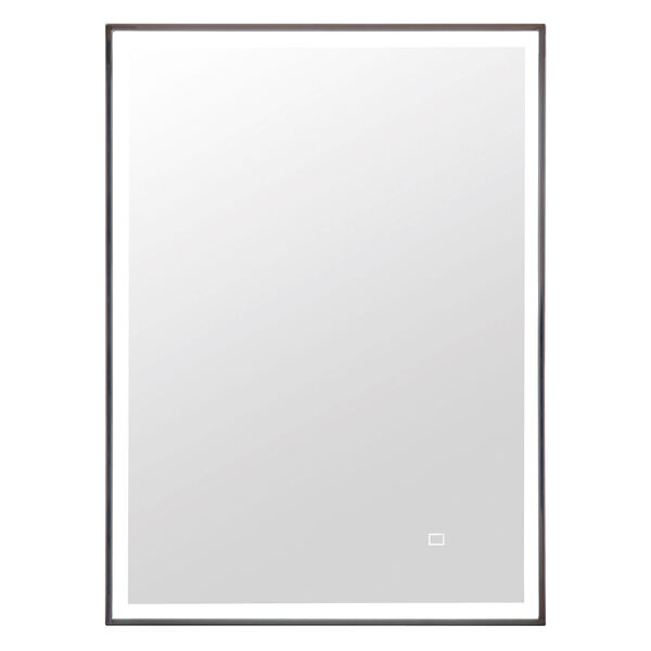 1.9-Inch x 22-Inch x 30-Inch LED Wall Mirror with Stainless Steel Frame, image 2