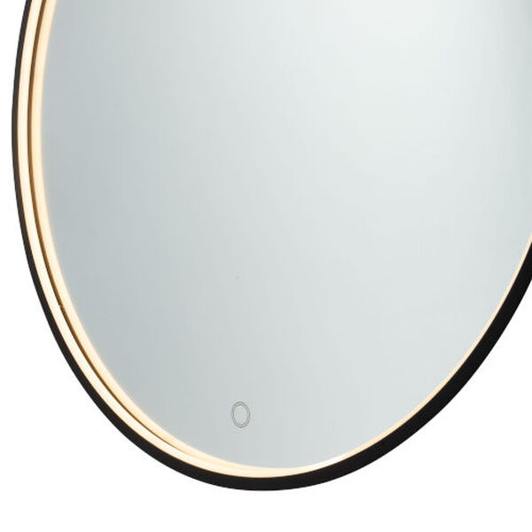 Reflections Matte Black 24-Inch LED Wall Mirror, image 4
