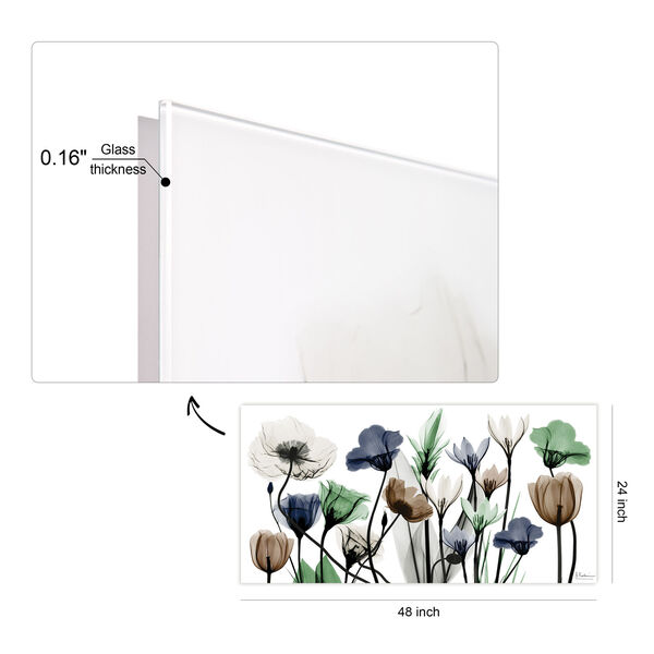 Floral Landscape Frameless Free Floating Tempered Glass Graphic Wall Art, image 5
