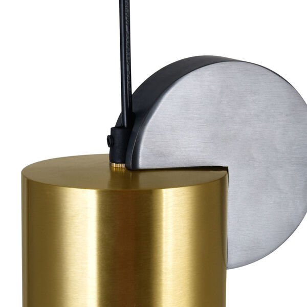 Saleen Brass Black Six-Inch LED Round Mini Pendant, image 5