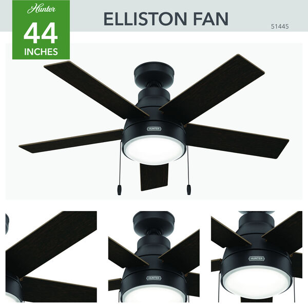 Elliston Natural Iron 44-Inch LED Ceiling Fan, image 4