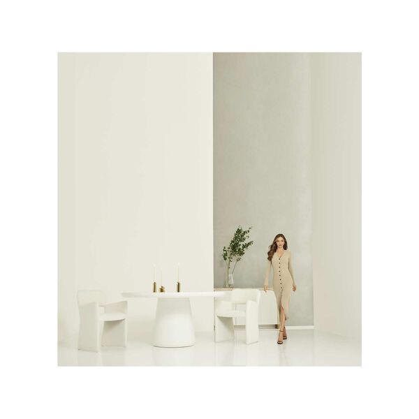 Tranquility Truffle White Dining Table, image 4